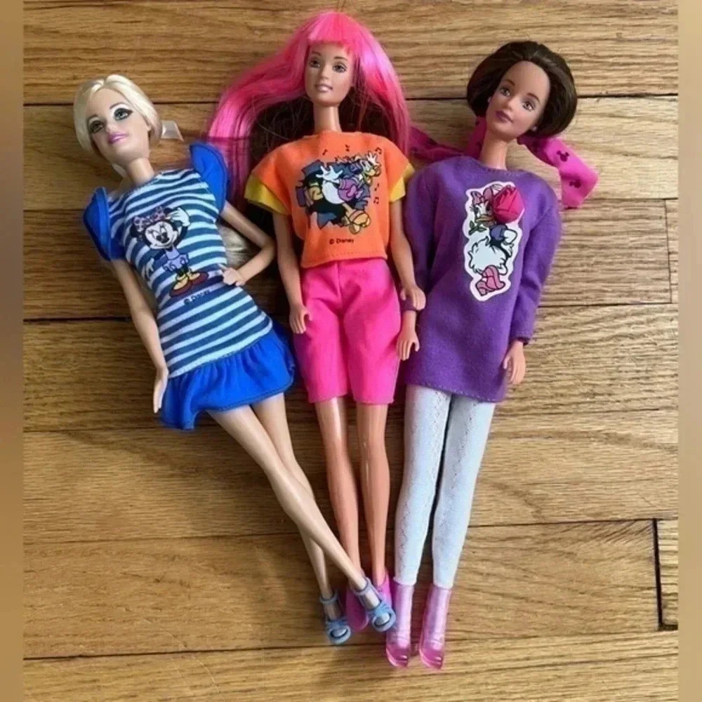 Vintage Barbie Dolls with Disney and Mickey Outfits - Picture 2 of 8